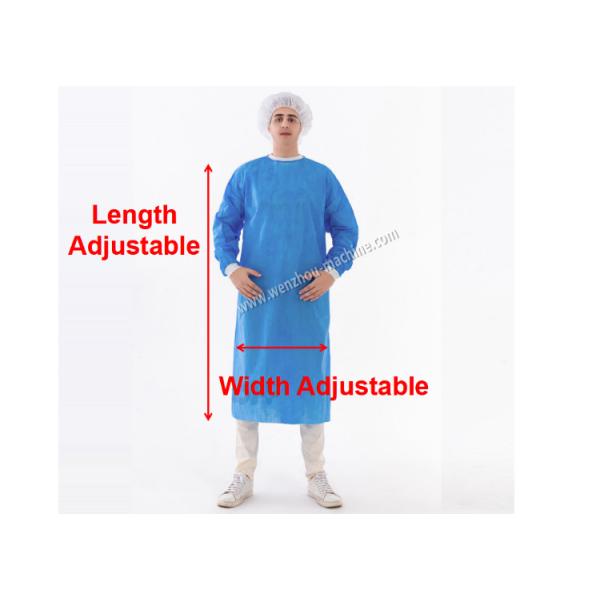 Adjustable Size Automatic Medical Disposable Reinforced Surgical Gown Making Machine