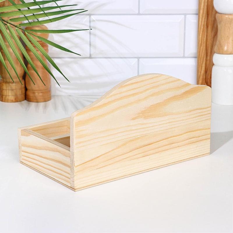 Desktop Wooden Storage Box Divided Display Box Log Tray Coffee Bag Tea Bag Organizer Storage Box