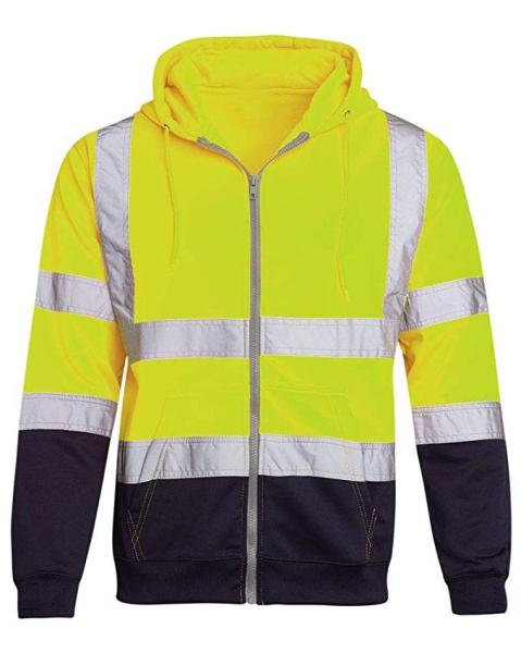 Medium Thickness Reflective Safety Hoodies Hooded Collar Reflective Orange Hoodie