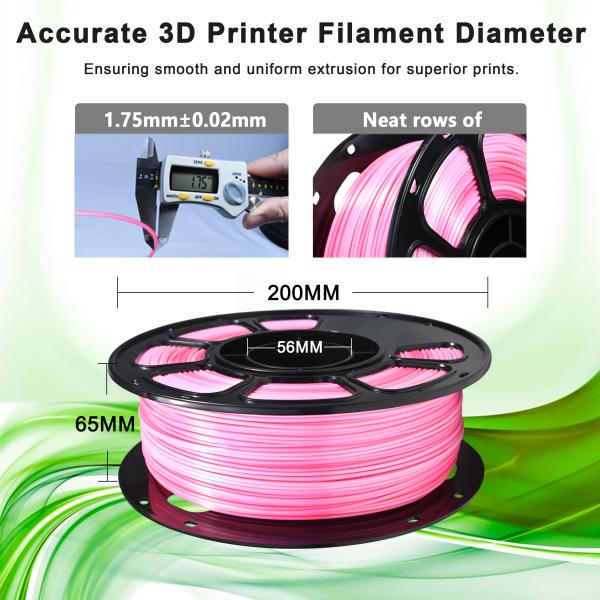 IBOSS PLA+ High Quality Dual Color  Silk Babi Pink 1.75mm Toughness Enhanced 3D Printer Filament