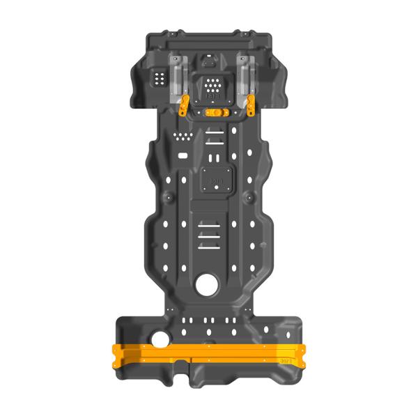 Gearbox and Engine Protection Engine Guard Skid Plate Protector for Toyota Prado 120