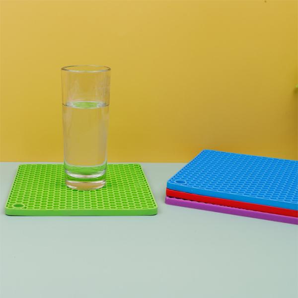 Heat Resistant Silicone Potholder Non-slip Bowl Pad Mat Glove Honeycomb Mats