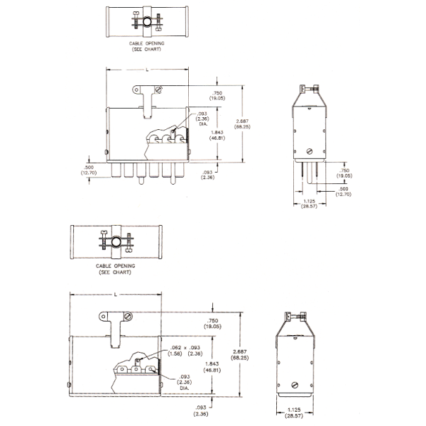 Medium duty cable connectors CINCH S-2408H-CCT with cadmium plated contacts and UL recognized certifications