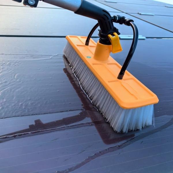 7.5 M mangueira de água pincel de cuidados do painel solar com design manual personalizado e pólo alimentado com água