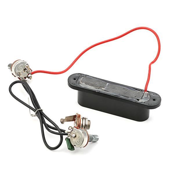 Metal Single Coil Mandolin Pickup Black Cover Com 8~9K DC Resistência