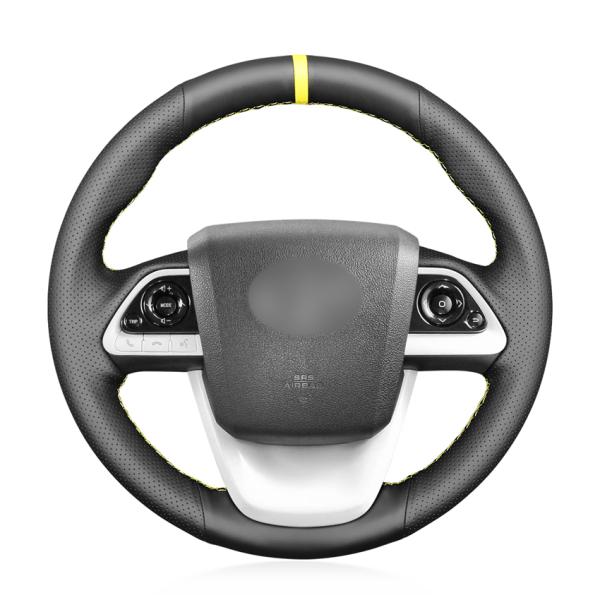 MEWANT Christmas Gift Steering-wheel Covers For Toyota Prius 4 Prime Mirai Car Steering Wheel Under Bottom Cover Leather