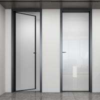 Minimalist Design Slim Frame Alloy Aluminum Casement Door For Bedroom Or Kitchen