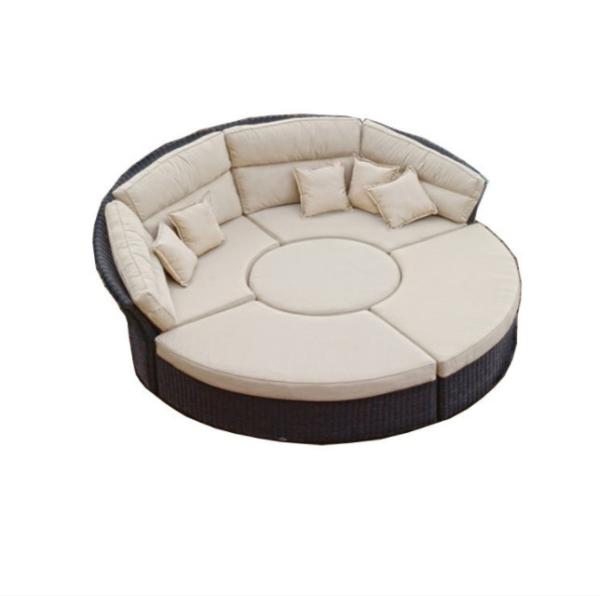 Rattan Wicker Chaise Lounge Chair Set Modern Poly Patio Canopy Sunproof Lounger