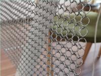 Tratamento de janela Ring Mesh Curtains de aço inoxidável, metal Chainmail Mesh Drapery For Space Divider