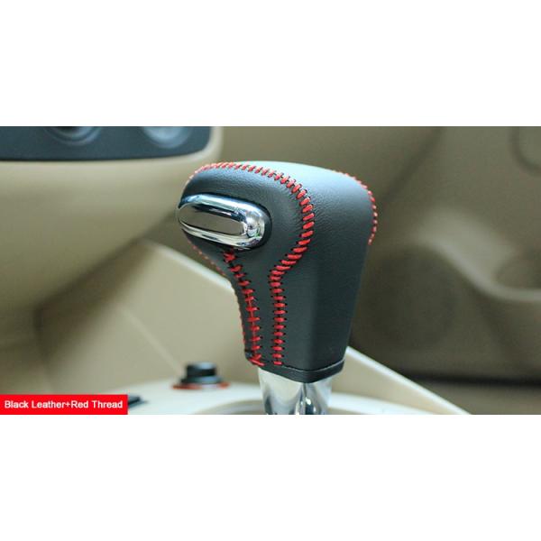 Leather Gear Shift Knob Cover for Volkswagen Golf 6 VW Polo Tiguan Jetta Mk6 Passat 2011 2012 2013 Automatic