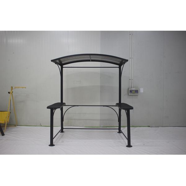 Aluminium and Iron Barbecue Gazebo 2.18*1.43*2.13-2.29M for Garden Canopy Grill House
