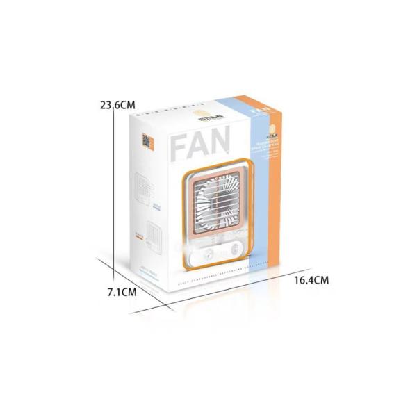 USB Rechargeable 420g Desktop Table Stand Air Cooler Conditioning Fan with LED Light