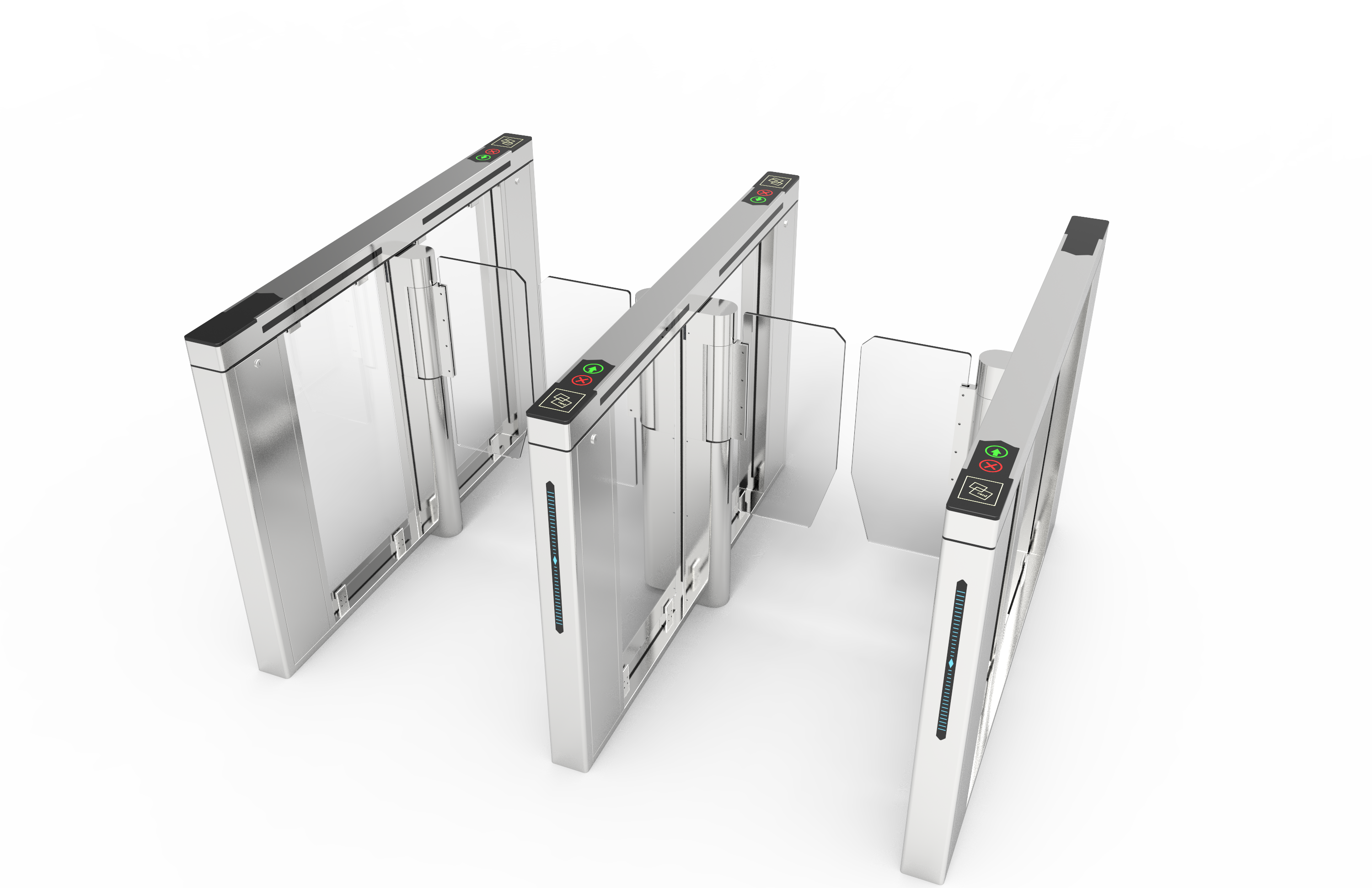 Security Turnstile Gate for Access Control and Pedestrian Management in Commercial and Industrial Facilities