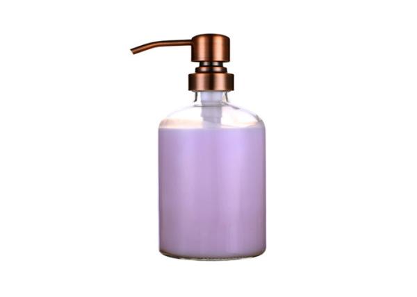 Clear Glass Boston Foam Lotion Pump Bottle 16oz 8oz 500 Ml 250 Ml Round Shape