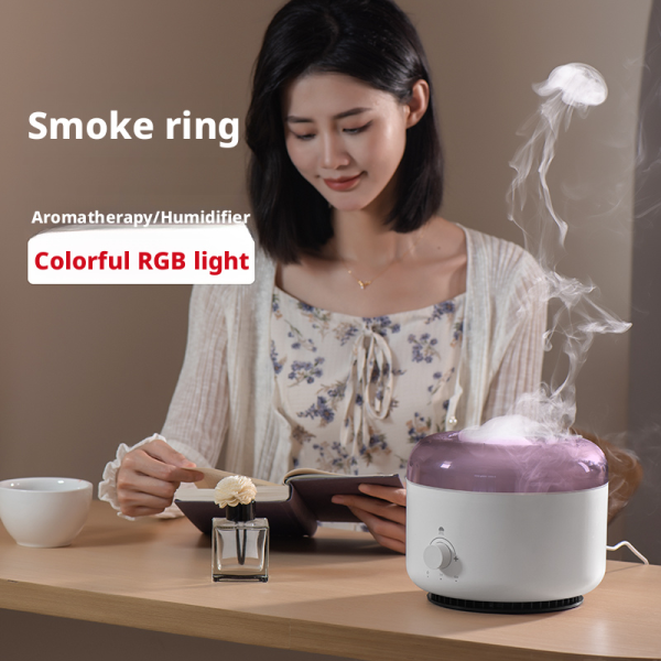 USB Powered Aroma Ultrasonic Humidifier With Humidistat Control RGB LED Lighting
