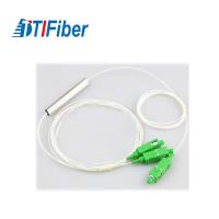 Tipo de aço baixa perda do tubo do divisor 1X2 da fibra ótica do SC APC de inserção Singlemode