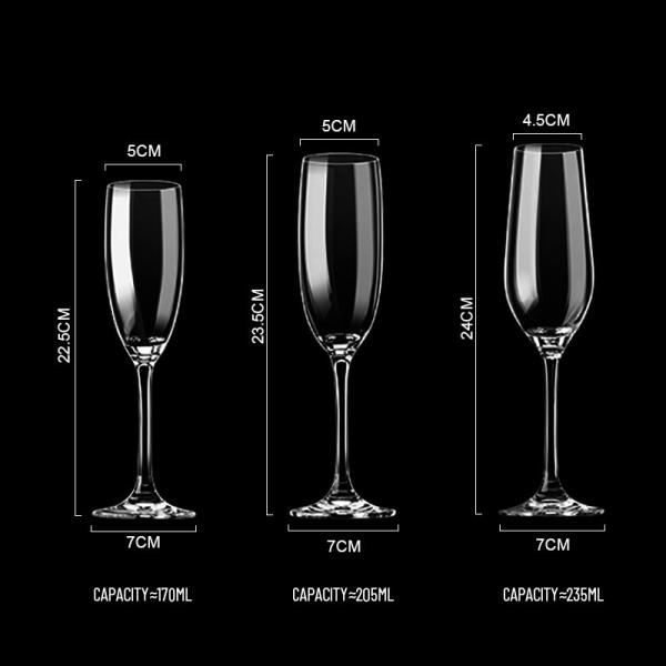Custom  Bulk Engraved  Logo 6-10 OZ  Premium Crystal Champagne Wedding Glassware- Durable&Stylish