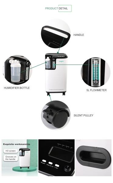 110V 220V 5 Liter Oxygen Concentrator , Commercial Oxygen Concentrator