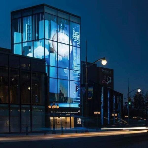 IP65 P8.3 LED Mesh Screen High Transparency Aluminum Cabinet