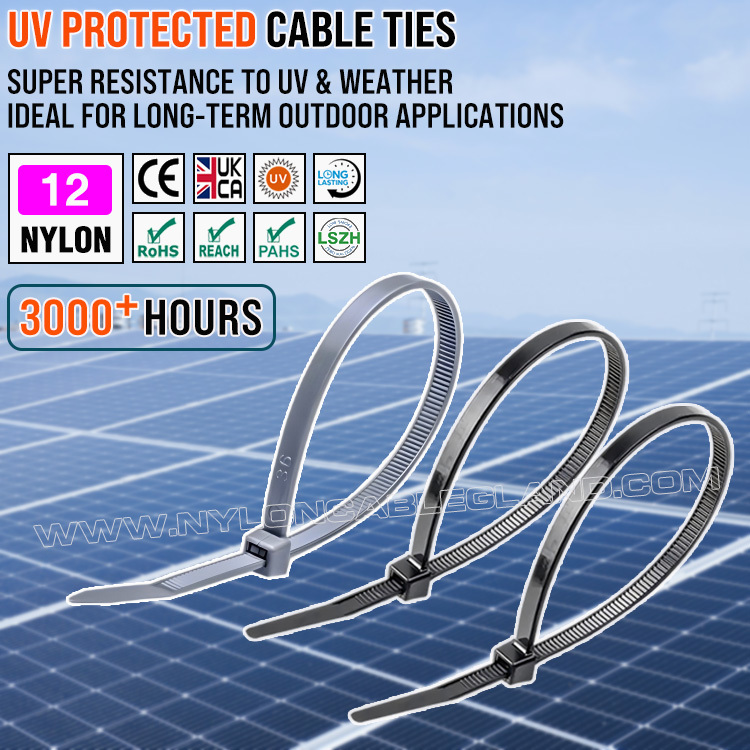 UV Resistant Nylon 12 (Polyamide 12 / PA 12) Cable Tie 300mm x 3.6, Super Weather Resistance, for Durable Outdoor Use UV Resistant Nylon 12 (Polyamide 12 / PA 12) Cable Tie 300mm x 3.6, Super Weather Resistance, for Durable Outdoor Use
