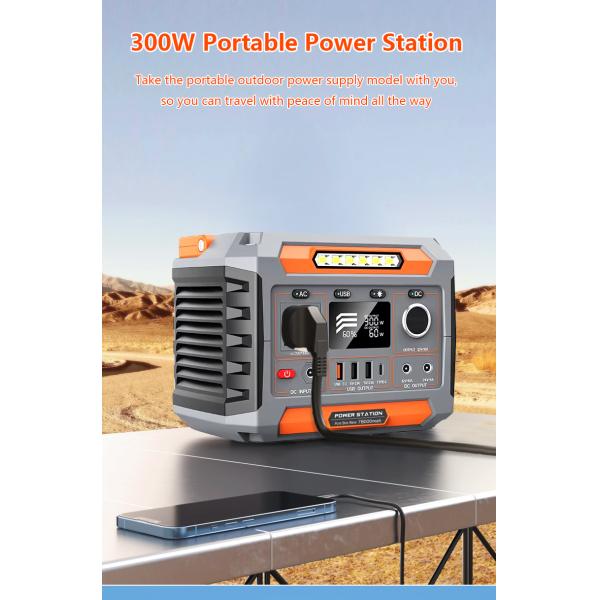 Avcon 300W Portable Solar Power Station Mobile Backup Emergency EU Plug for Car Camping Solar Panel Source