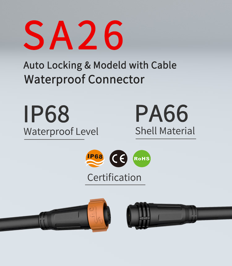 Соединители Pin M26 ядра 2 HYFD Multi водоустойчивые быстрые