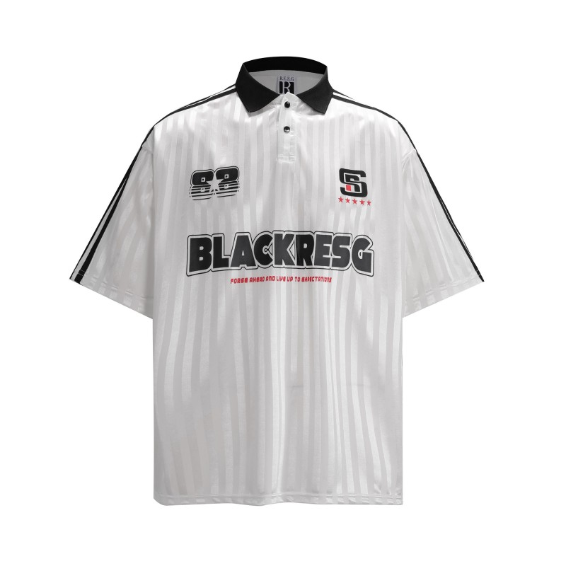 Support Customization ODM Men's Embroidered Letter Short Sleeve Sports T-Shirt 100% Polyester Breathable Quick-Drying