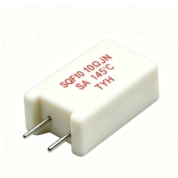 10W SQF Moisture Proof Thermal Fuse Resistor Ceramic Case and Accurate Fusibility