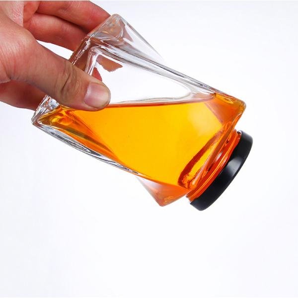 пустые бутылки меда 500г освобождают форму извива опарника 12ОЗ меда стеклянную с крышкой