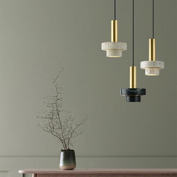 Nordic Bedroom Bed Modern Simple Marble Living Room Light Creative Led Chandelier