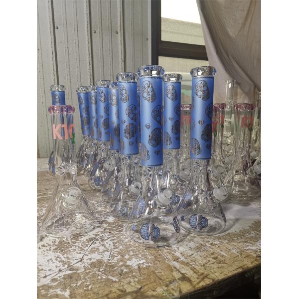 5mm Thick Glass Water Bongs Borosilicate 18 Inch Tall Multicolor Ice Perc Glass Bongs