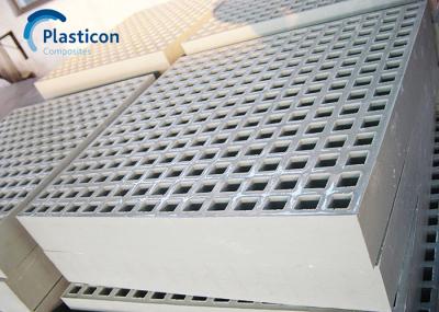 Glass Fiber FRP Grating 2000mm Length Fiberglass Grate Panels