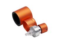 Chapeau orange anodisé de jet de pompe de distributeur de parfum de Crimpless
