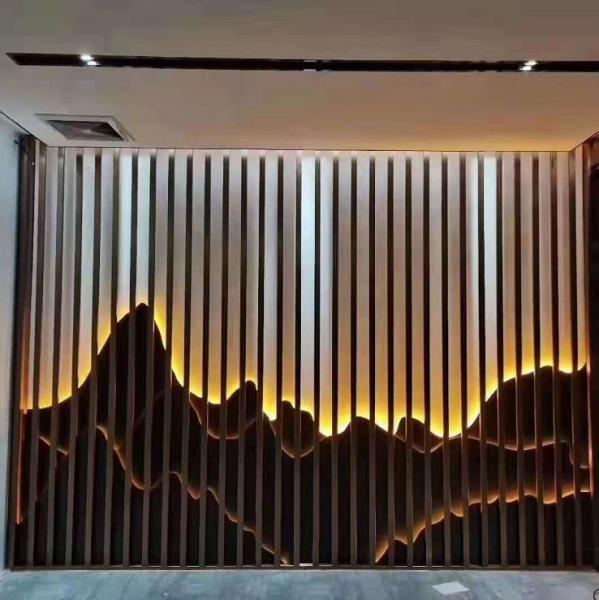 Antique Chinese Style Stainless steel Metal Screen Decorative Room Partition