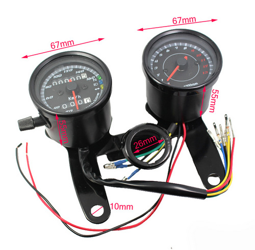 Stainless Steel 12v Motorbike Motorcycle Meter Morfayer