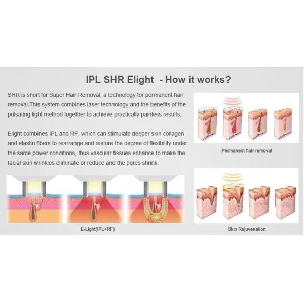 Professional SHR Hair Removal Machine , E - Light IPL Beauty Machine
