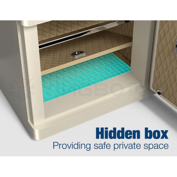 Biometric Smart Safe Box Solid Steel Dual Alarm USB Port LED Lighting