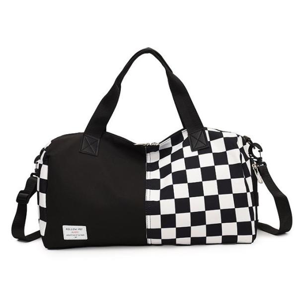 Compact Portable Custom Sports Bags Running Duffel Bag Classical Plaid Print