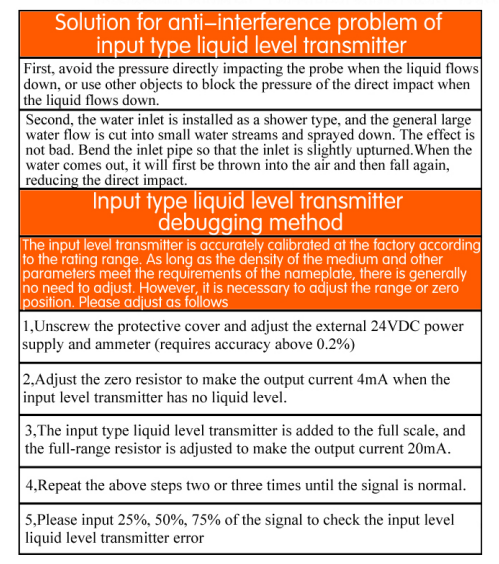 High Temperature Input Type Liquid Level Transmitter