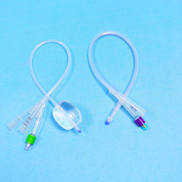 Factory Price Disposable 100% All Silicone Triple Lumen Urinary Catheter 3 Way Silicone Foley Catheter