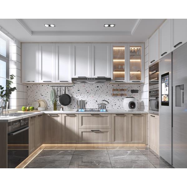 Modular Kitchen Cabinets MDF Plywood Custom Sizes