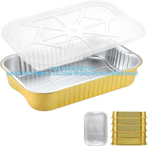 3500ml/7.5LB, Sturdy Aluminum Foil Pans With Lids For Cooking, Baking, Reheating, Freezer, Oven, Recyclable