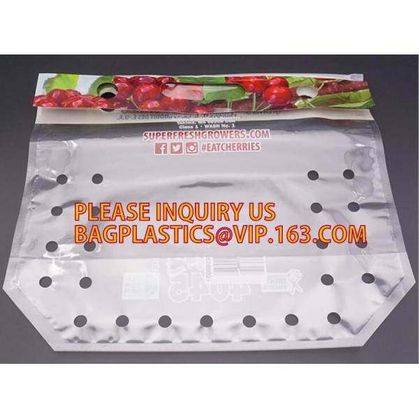 cherry tomato bags / laminated dry fruit packaging bag, Fruit Vegetable Packaging Bag, fruit protection bag with vent ho