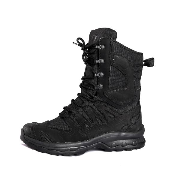 Shengjie Brand Name OEM Breathable Black Hiking Walk Boots with Metal Eyelets High Standard Outdoor Shoes