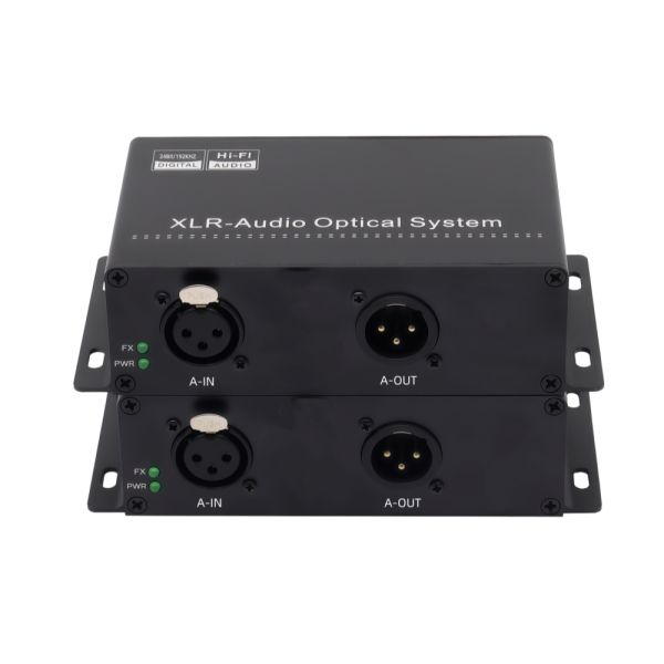 1CH Bidirectional XLR Fiber Audio Converter 2 Way Analog Audio Over Fiber Up To 20km
