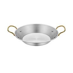 Wholesale TOP Seller Gold Cookware Dry Pan Stainless Steel Ramen Pots Seafood Frying Pan For Kitchen