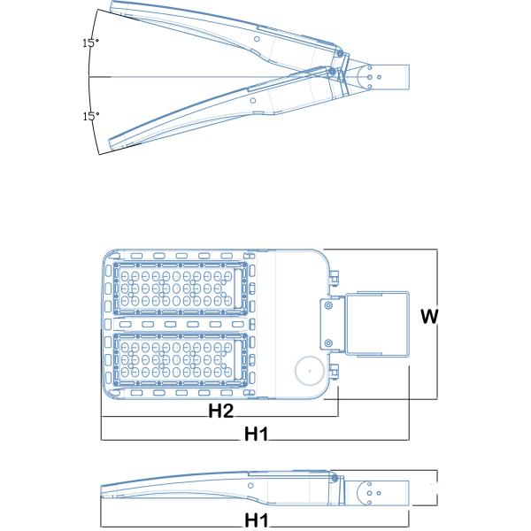 Ип66 Шоебокс привело наивысшую мощность 300в уличного света расквартировывая в рынке серых/черноты цвета американца
