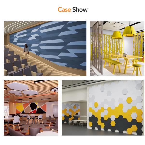 100% Felt Fiber Polyester Soundproof Acoustic Panel for Auditorium Gym Customization