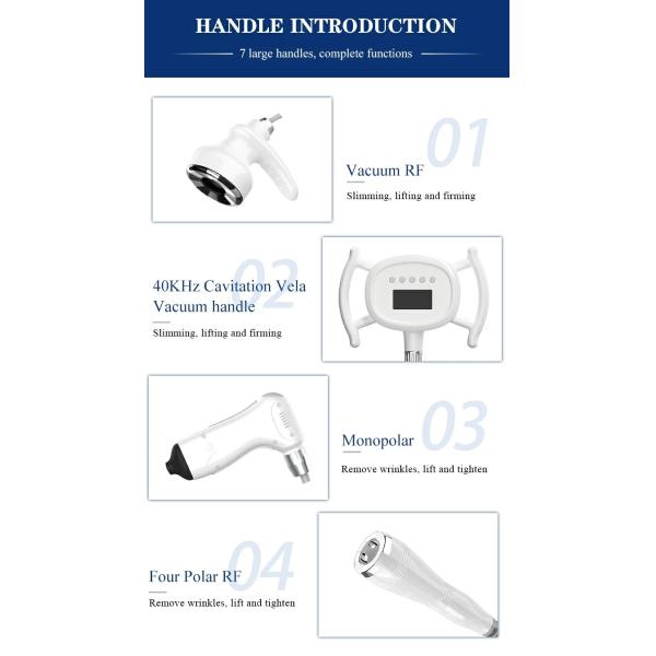 6 In 1 Monopolar Vacuum 40k Cavitation Machine For Weight Loss Skin Tightening