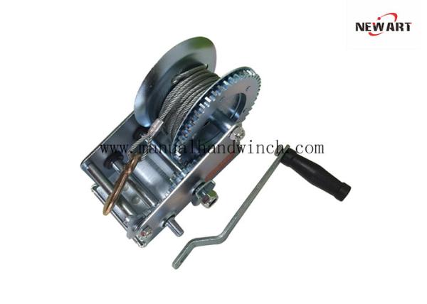 Steel 2500 LB Lightweight Hand Winch , Marine Trailer Winch For Boat